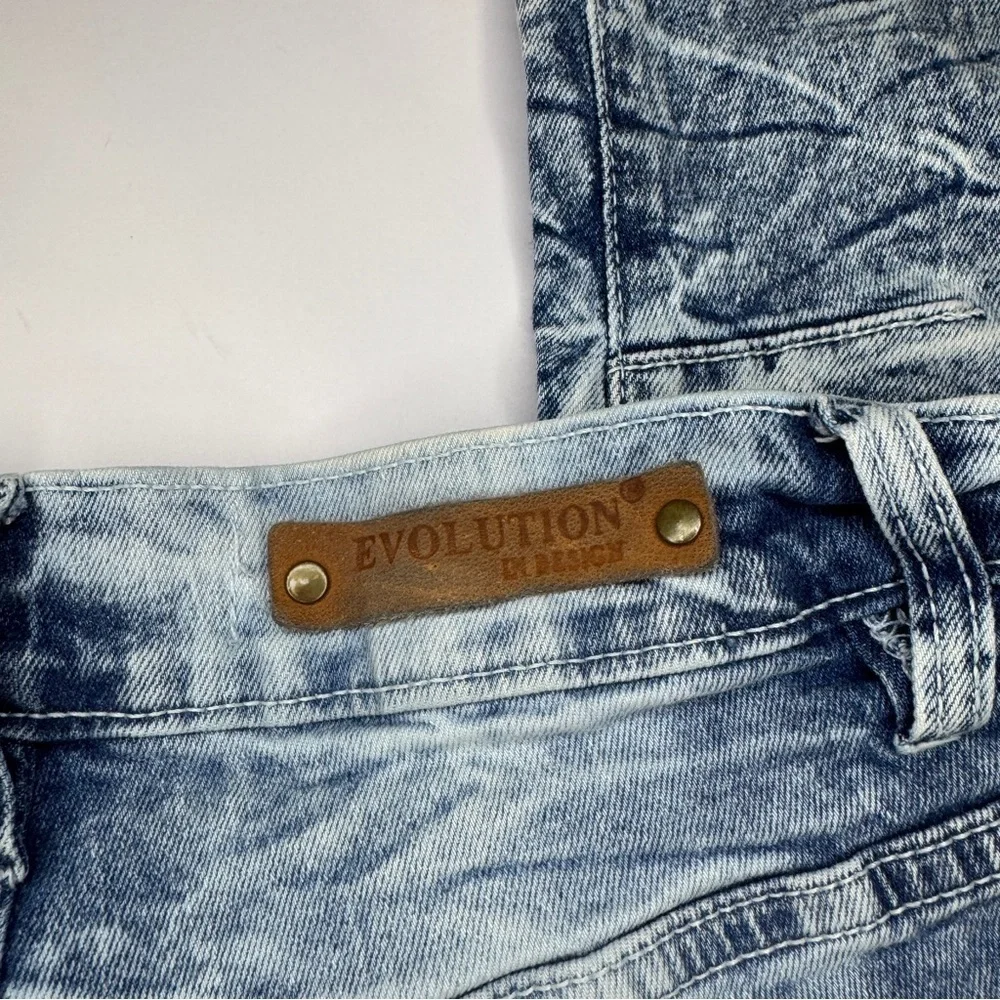 Evolution In Design Jeans Mens 30 Dark Blue Denim Acid Wash Men YTK 90’s - Picture 8 of 13